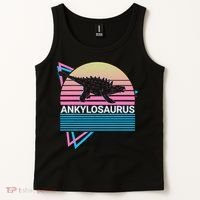 Ankylosaurus Dinosaur Retro Tank Top thumb 2