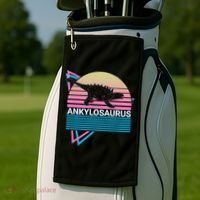 Ankylosaurus Dinosaur Retro Golf Towel thumb 2