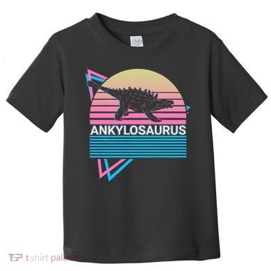 Ankylosaurus Dinosaur Retro Toddler T-Shirt
