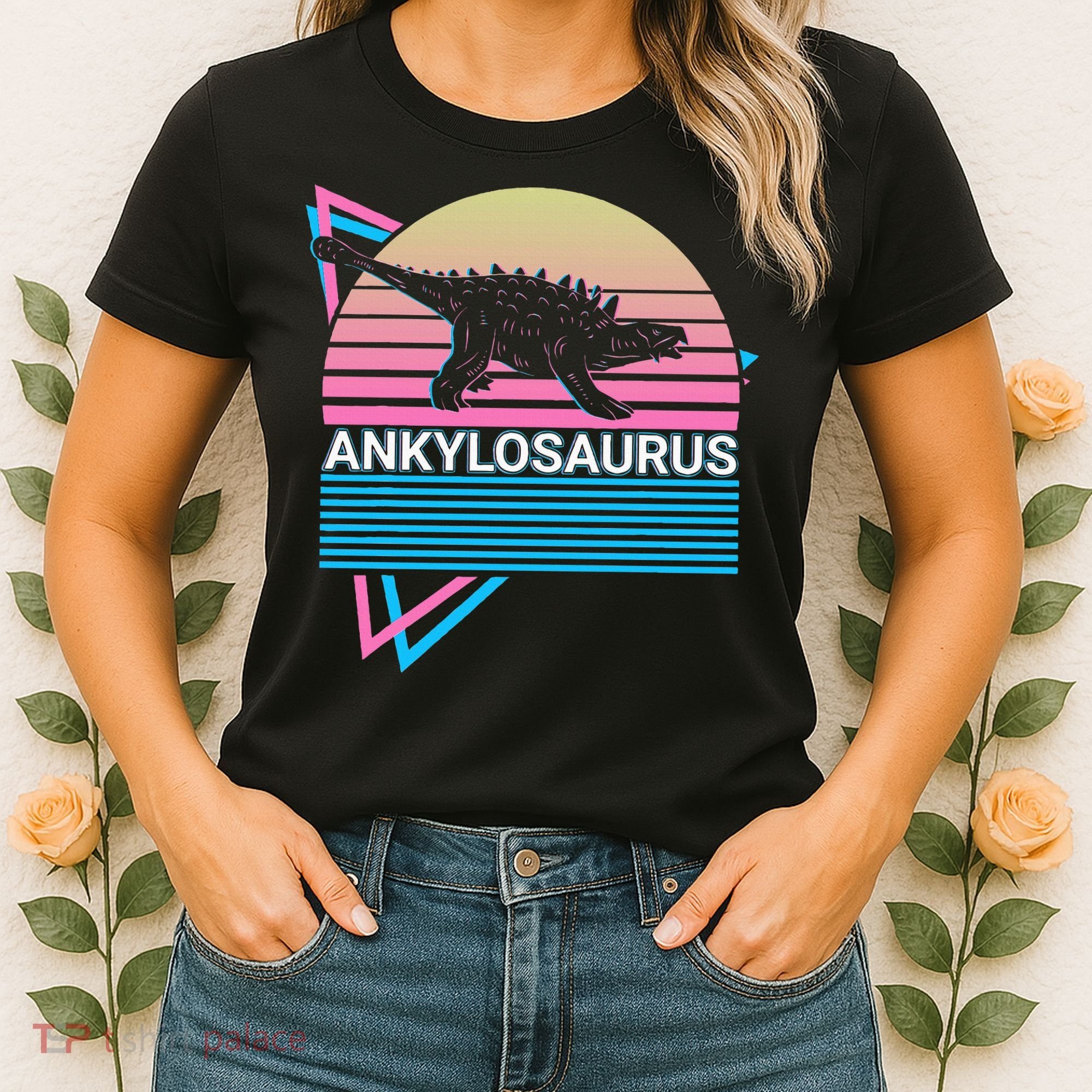 Ankylosaurus Dinosaur Retro Women's T-Shirt