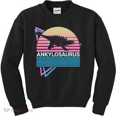 Ankylosaurus Dinosaur Retro Kids Sweatshirt