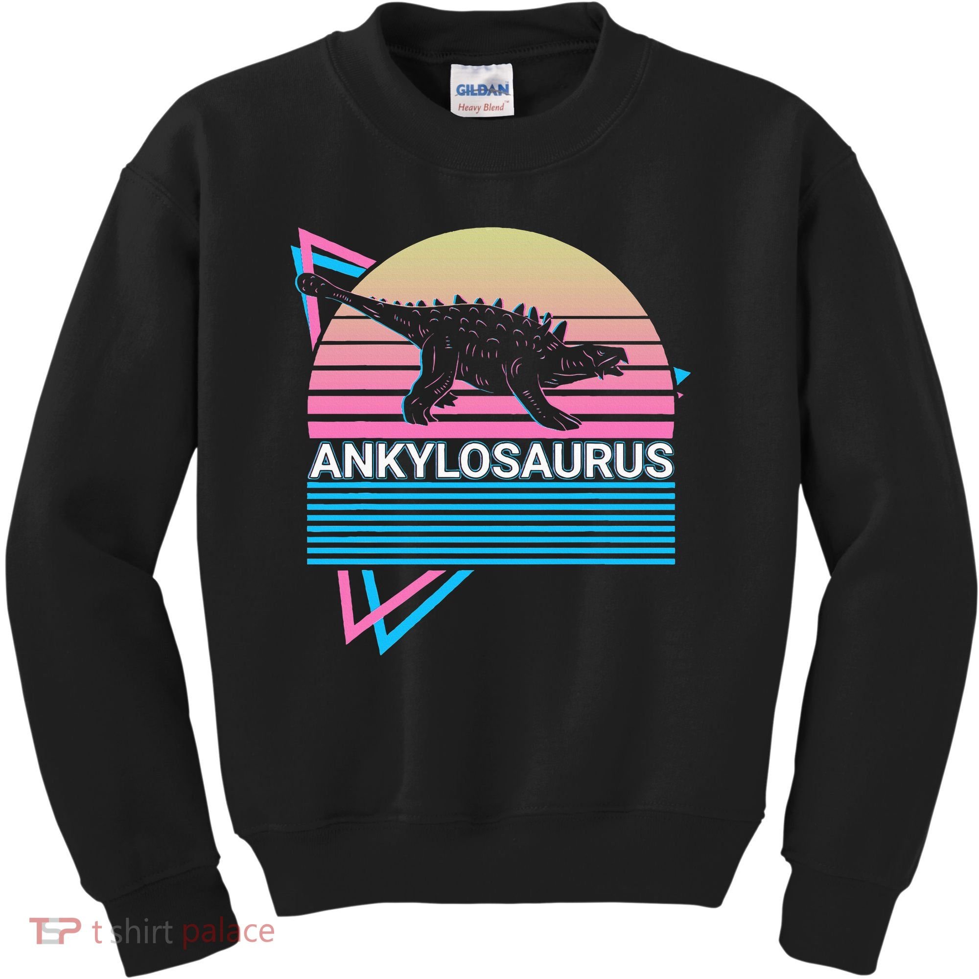 Ankylosaurus Dinosaur Retro Kids Sweatshirt