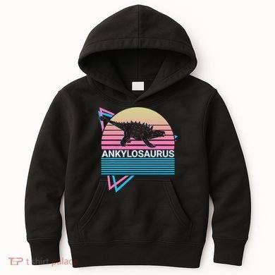 Ankylosaurus Dinosaur Retro Kids Hoodie