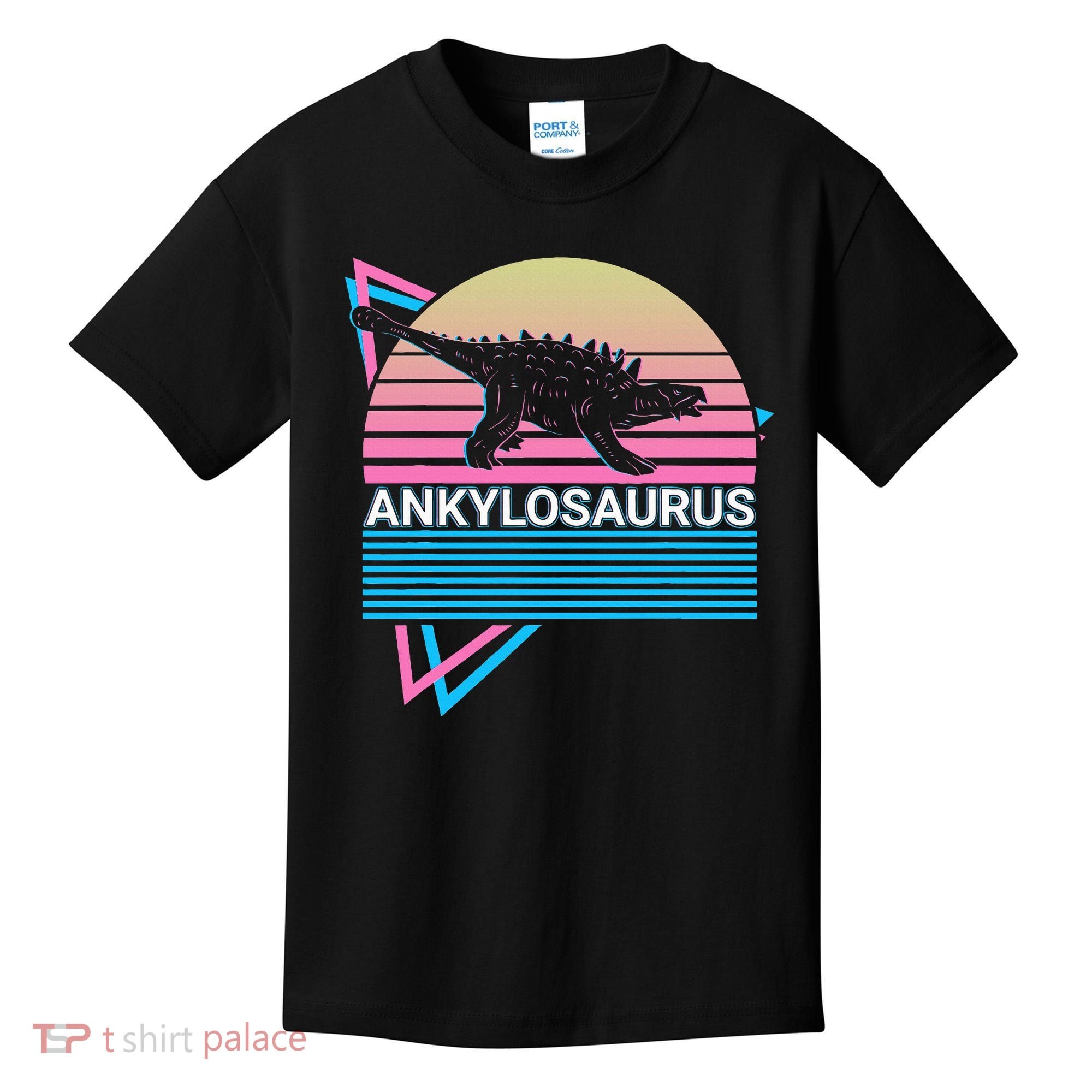 Ankylosaurus Dinosaur Retro Kids T-Shirt
