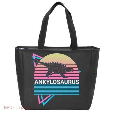Ankylosaurus Dinosaur Retro Tote Bag