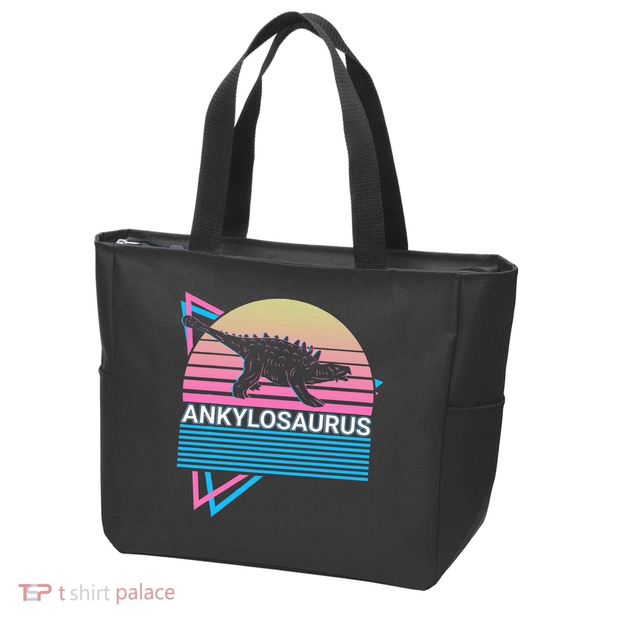 Ankylosaurus Dinosaur Retro Tote Bag