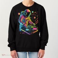 Astronaut DJ Record Techno Music Cool Astronauts Space Women's Sweatshirt thumb 0