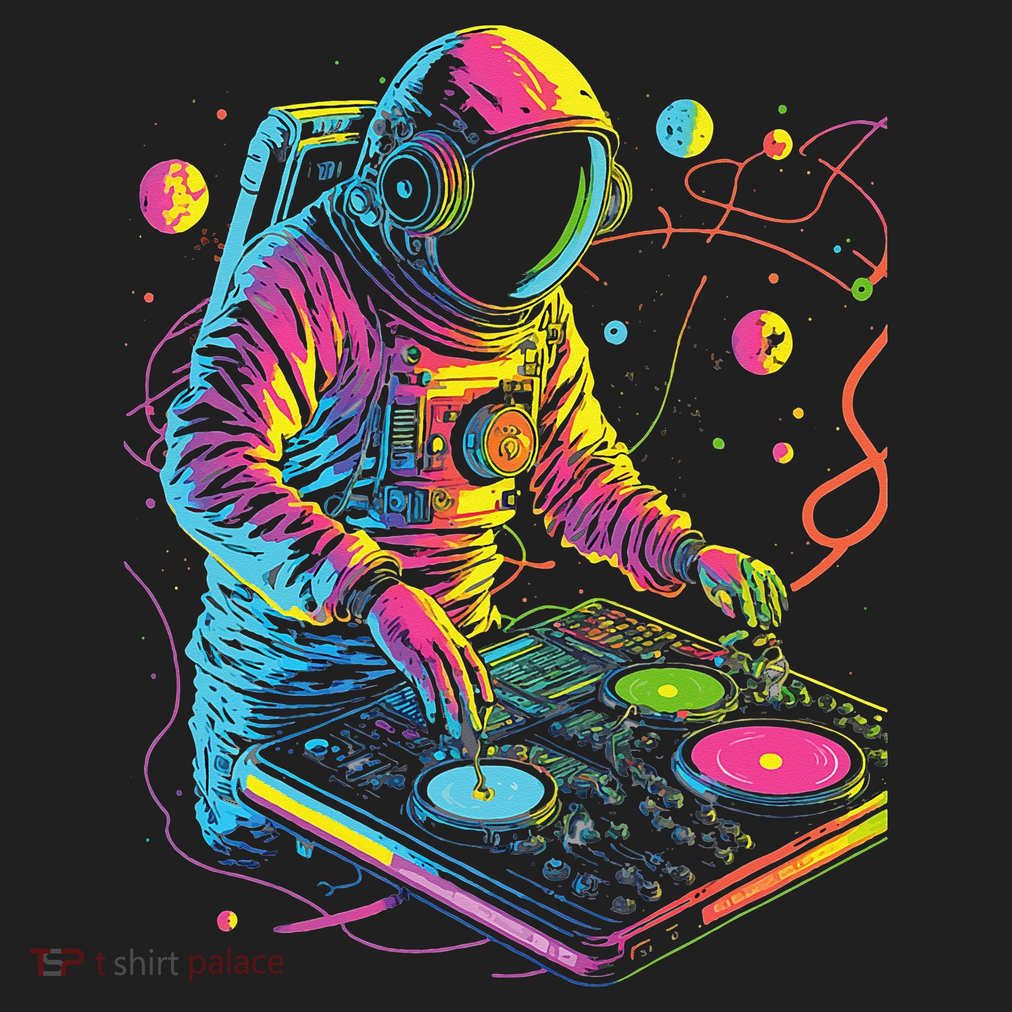 Astronaut DJ Record Techno Music Cool Astronauts Space Women's Sweatshirt