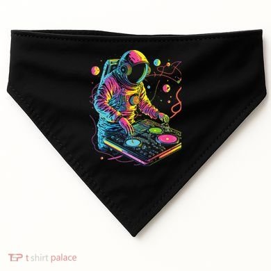 Astronaut DJ Record Techno Music Cool Astronauts Space USA-Made Doggie Bandana