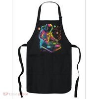 Astronaut DJ Record Techno Music Cool Astronauts Space Apron thumb 0