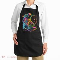 Astronaut DJ Record Techno Music Cool Astronauts Space Apron thumb 2