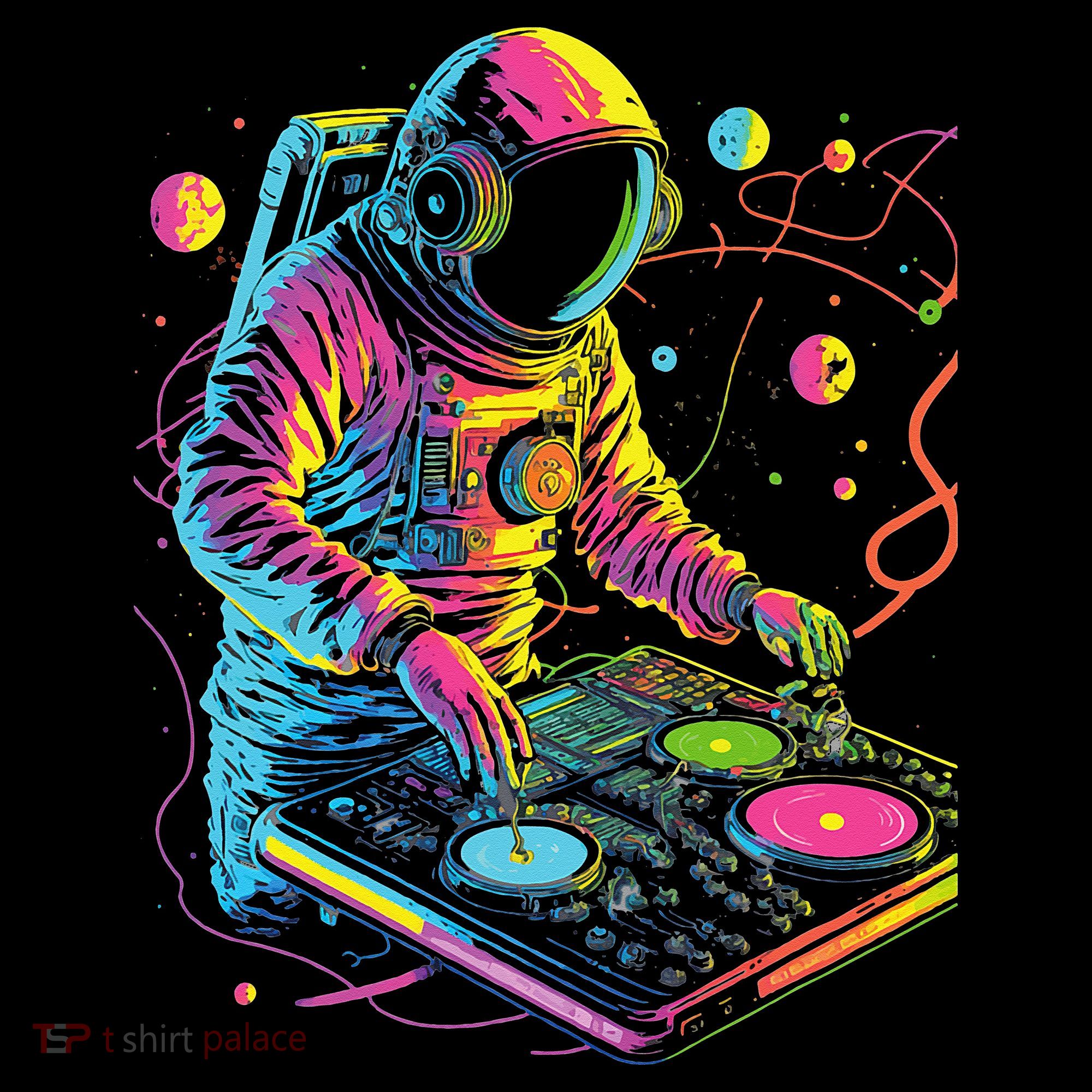 Astronaut DJ Record Techno Music Cool Astronauts Space Apron