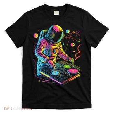 Astronaut DJ Record Techno Music Cool Astronauts Space T-Shirt