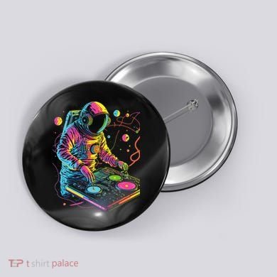 Astronaut DJ Record Techno Music Cool Astronauts Space Button