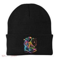 Astronaut DJ Record Techno Music Cool Astronauts Space Beanie thumb 0