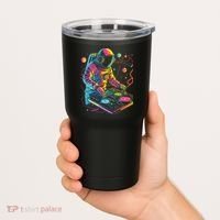 Astronaut DJ Record Techno Music Cool Astronauts Space Tumbler thumb 2