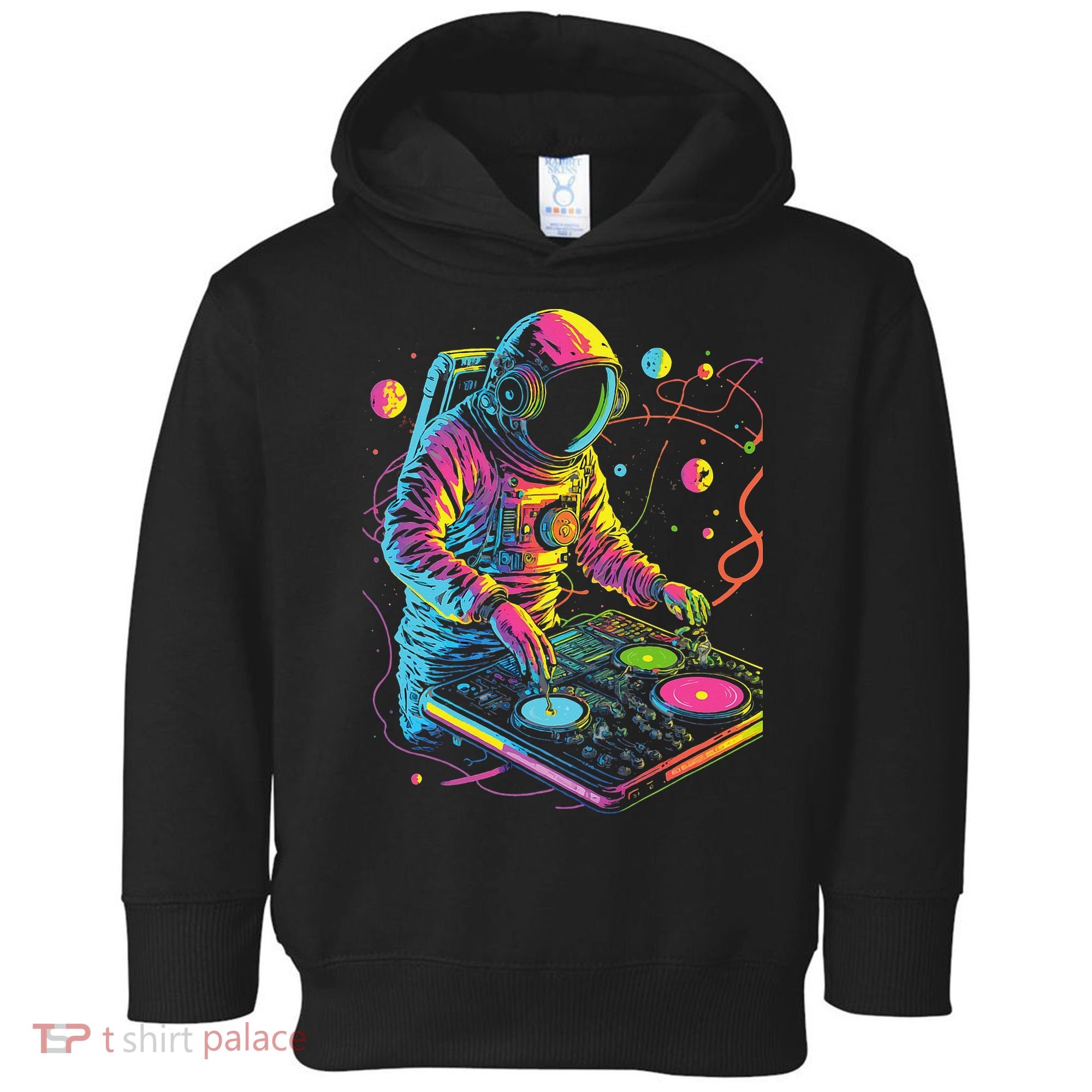 Astronaut DJ Record Techno Music Cool Astronauts Space Toddler Hoodie