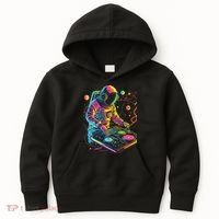 Astronaut DJ Record Techno Music Cool Astronauts Space Kids Hoodie thumb 0