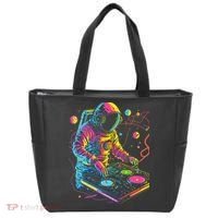 Astronaut DJ Record Techno Music Cool Astronauts Space Tote Bag thumb 0
