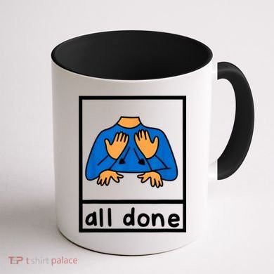 All Done Sign Language Speech Pathology Aac Sped Teacher Coffee Mug back
