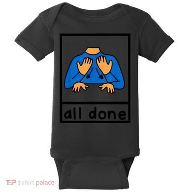 All Done Sign Language Speech Pathology Aac Sped Teacher Baby Bodysuit