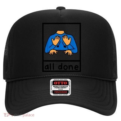 All Done Sign Language Speech Pathology Aac Sped Teacher Hat