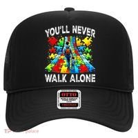 Autism Dad Support Alone Puzzle You'll Never Walk Alone  Hat thumb 0
