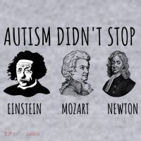 Autism Didn't Stop Einstein Mozart Newton Inspirational Autism Awareness Month Women's Sweatshirt thumb 2