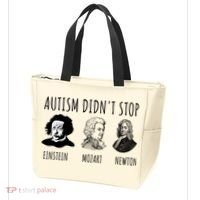 Autism Didn't Stop Einstein Mozart Newton Inspirational Autism Awareness Month Tote Bag thumb 3