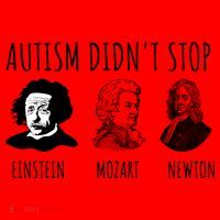 Autism Didn't Stop Einstein Mozart Newton Inspirational Autism Awareness Month Santa Hat thumb 1