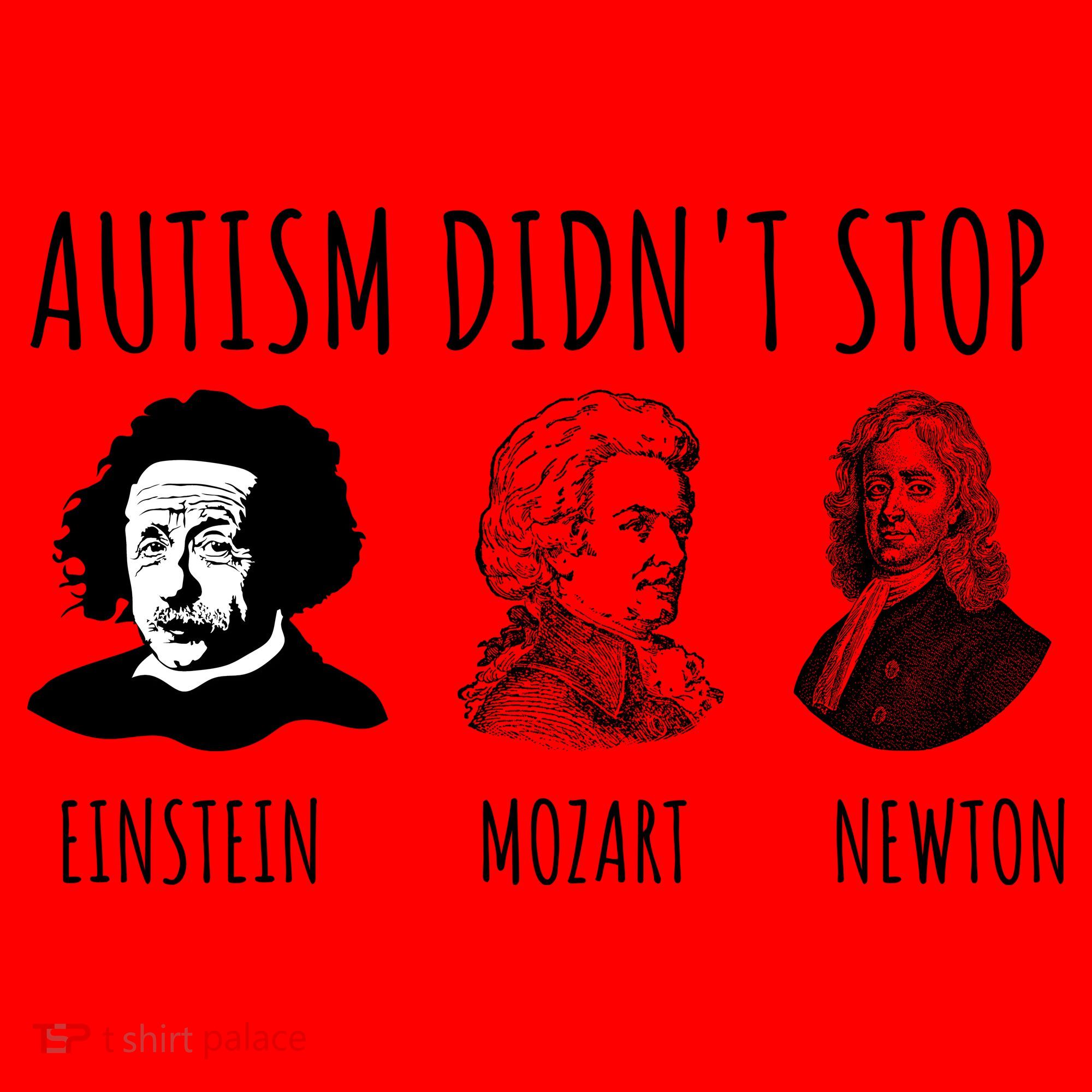 Autism Didn't Stop Einstein Mozart Newton Inspirational Autism Awareness Month Santa Hat