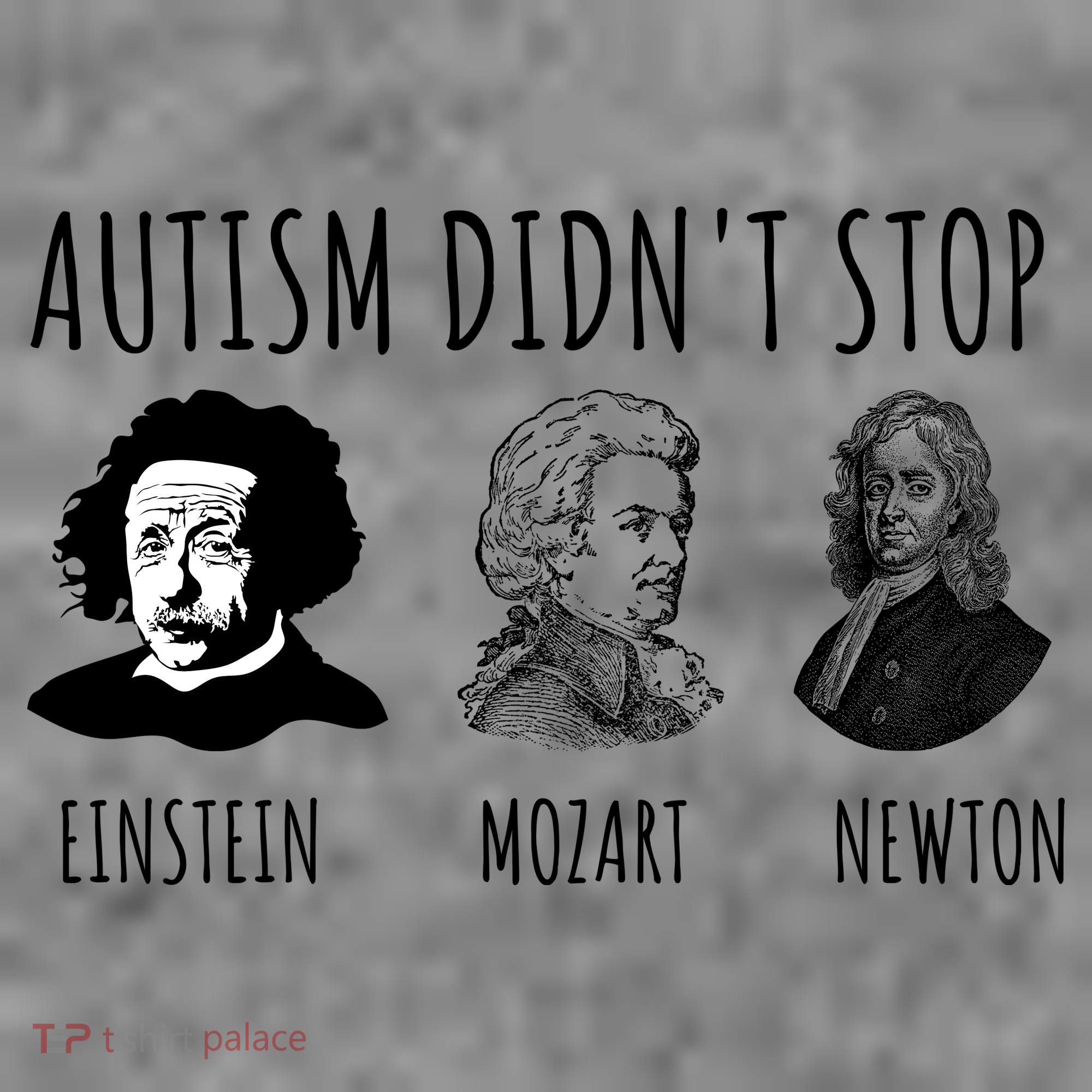 Autism Didn't Stop Einstein Mozart Newton Inspirational Autism Awareness Month Toddler Hoodie