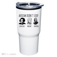Autism Didn't Stop Einstein Mozart Newton Inspirational Autism Awareness Month Tumbler thumb 0