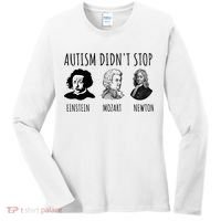 Autism Didn't Stop Einstein Mozart Newton Inspirational Autism Awareness Month Women's Long Sleeve Shirt thumb 0