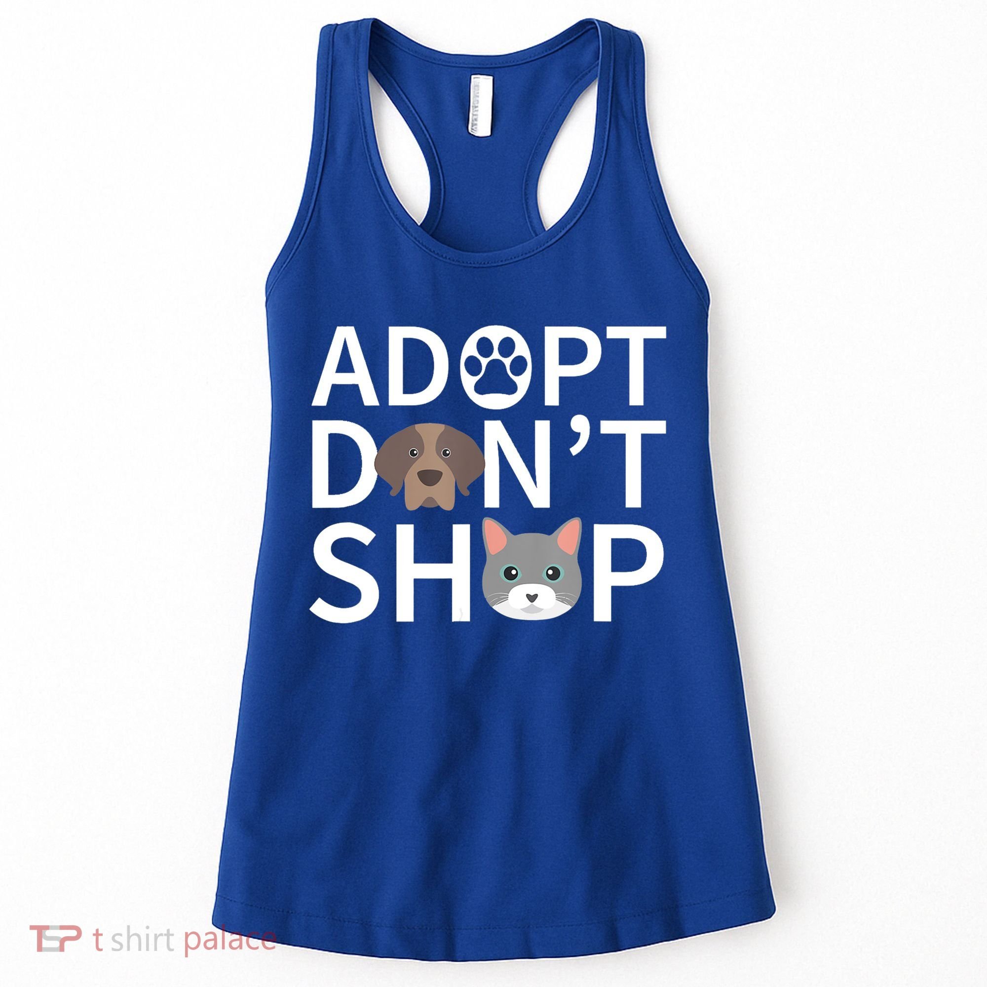 Adopt Don't Shop Gift Animal Rescue Funny Gift For Animal Lovers Women's Tank Top