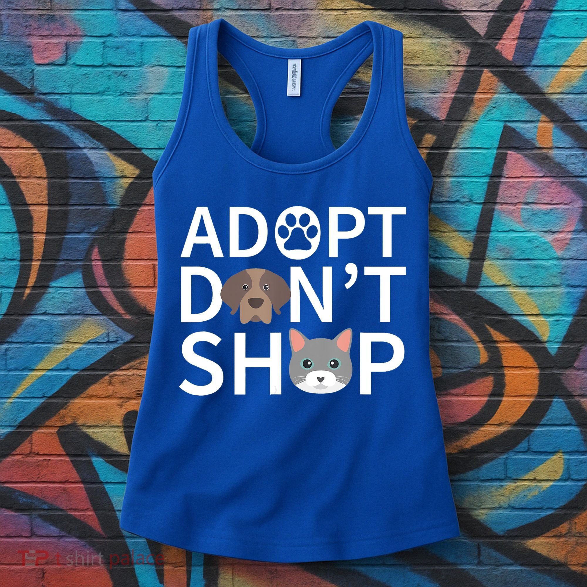 Adopt Don't Shop Gift Animal Rescue Funny Gift For Animal Lovers Women's Tank Top