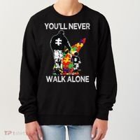 Autism Dad Support Alone Puzzle You'll Never Walk Women's Sweatshirt thumb 0