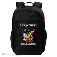 Autism Dad Support Alone Puzzle You'll Never Walk Backpack thumb 0