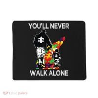 Autism Dad Support Alone Puzzle You'll Never Walk Mousepad thumb 0