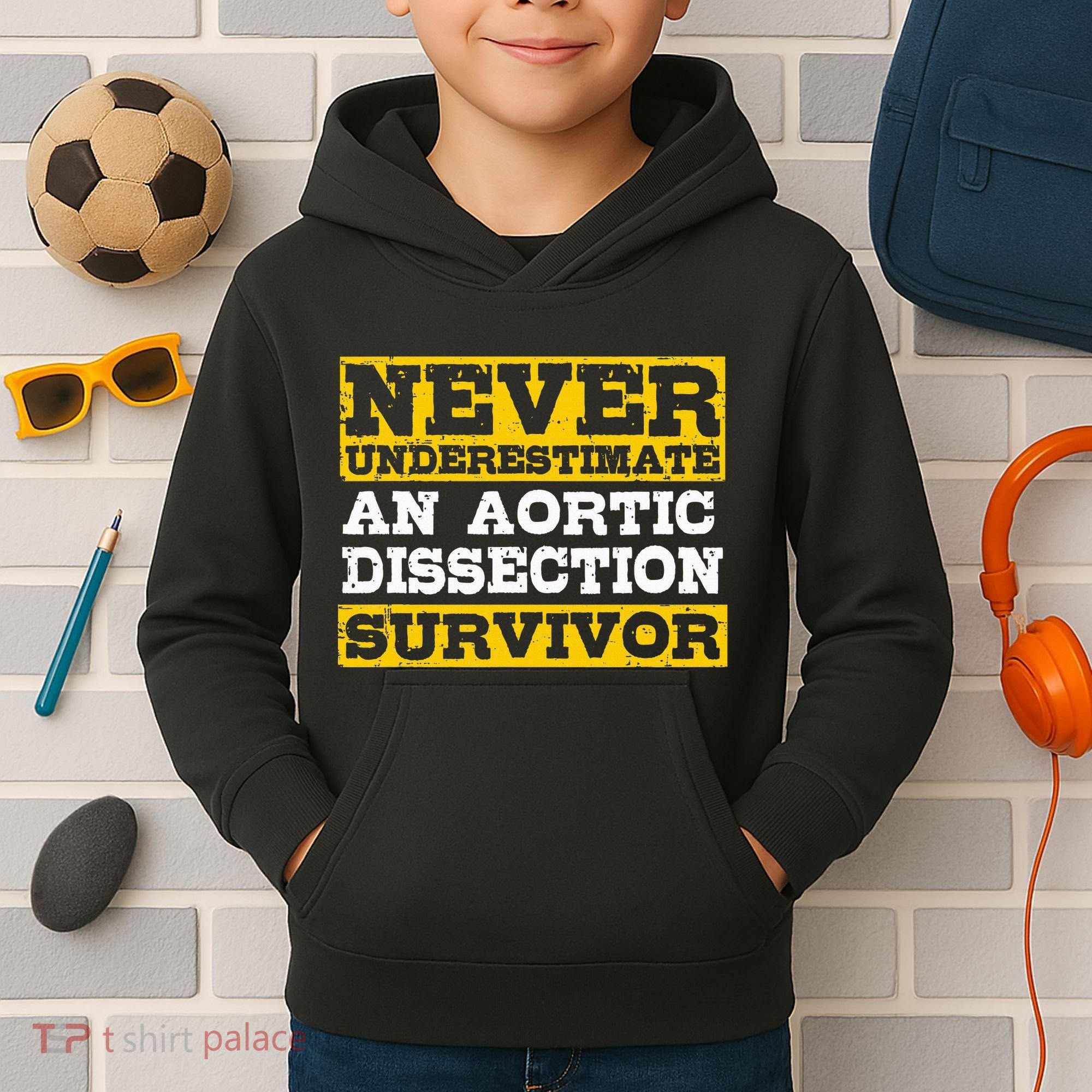 Aortic Dissection Survivor Recovery Get Well Kids Hoodie