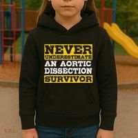 Aortic Dissection Survivor Recovery Get Well Kids Hoodie thumb 3