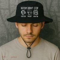 Autism Didn't Stop Famous People Autism Awareness Mom Dad Bucket Hat thumb 2