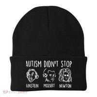 Autism Didn't Stop Famous People Autism Awareness Mom Dad Beanie thumb 0