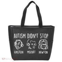 Autism Didn't Stop Famous People Autism Awareness Mom Dad Tote Bag thumb 0