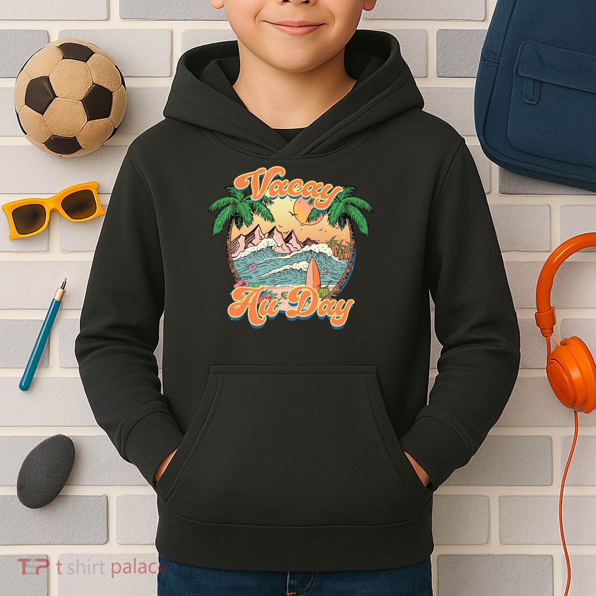 All Day Summer Vacation Kids Hoodie