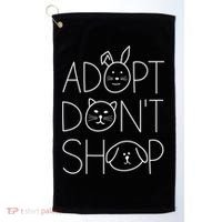 Adopt Don't Shop Animal Rescue Gift For Animal Lovers Golf Towel thumb 0