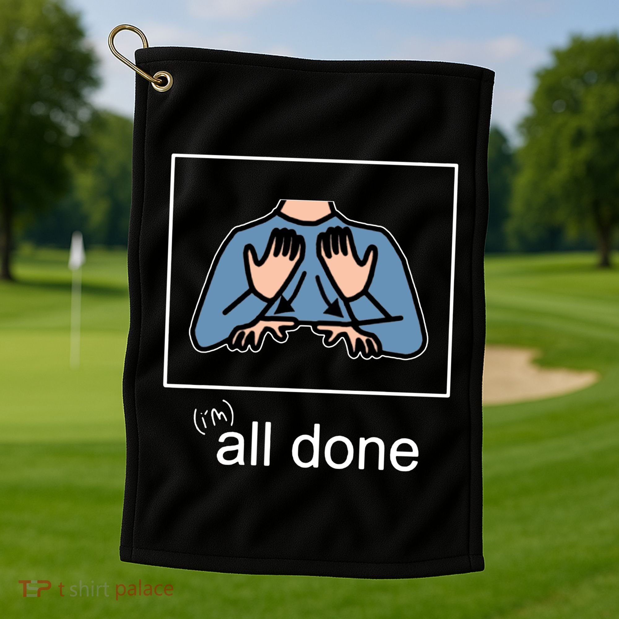 All Done Special Education Teacher Neurodiversity Autism Golf Towel