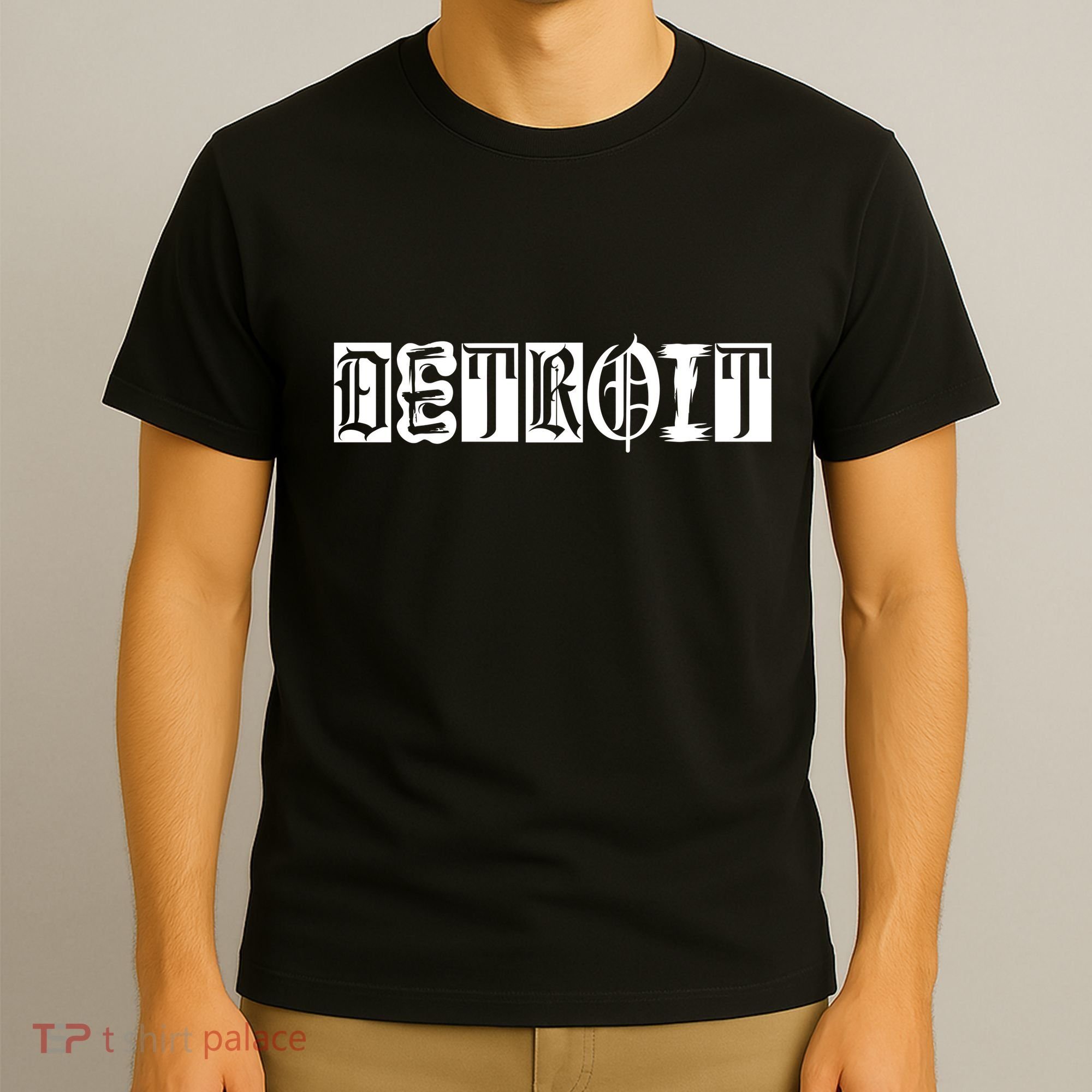 Awesome Detroit Style Font Logo T-Shirt