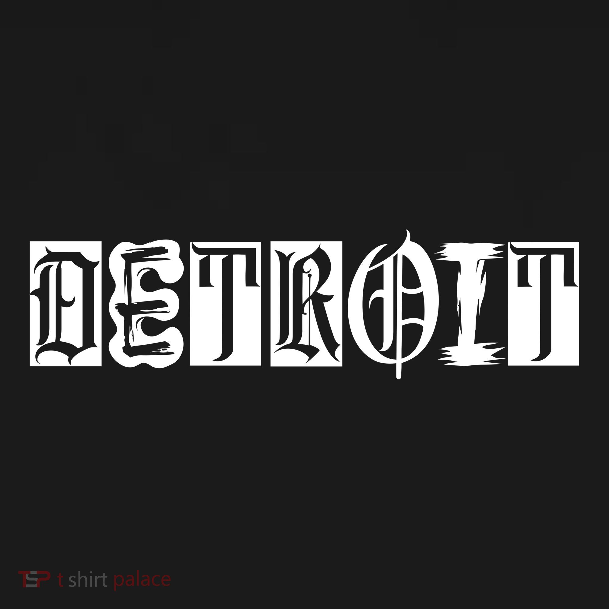 Awesome Detroit Style Font Logo Button