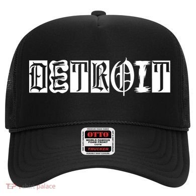 Awesome Detroit Style Font Logo Hat